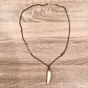Lucky Brand feather necklace